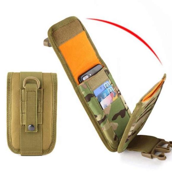 Universal Compact Nylon Waist Bag Pouch Fasten Lock Card Holder Organizer Combo - Picture 8 of 14